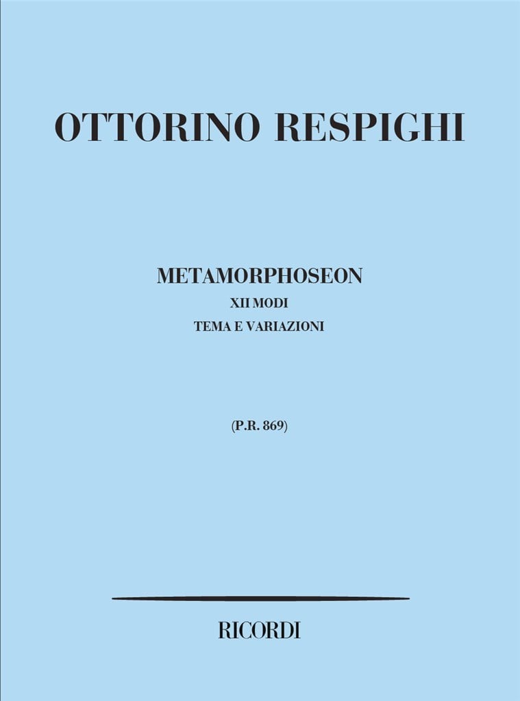 Metamorphoseon. Modi Xii. Tema E Variazioni